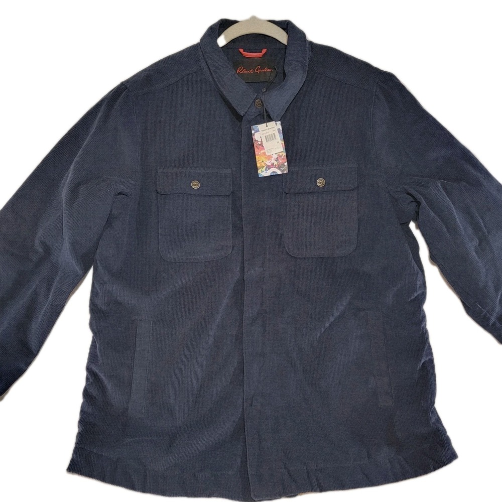 Robert Graham Men's Navy Quilted Corduroy Jacket Coat RGF21R12 SZ‎ Med NWT $298